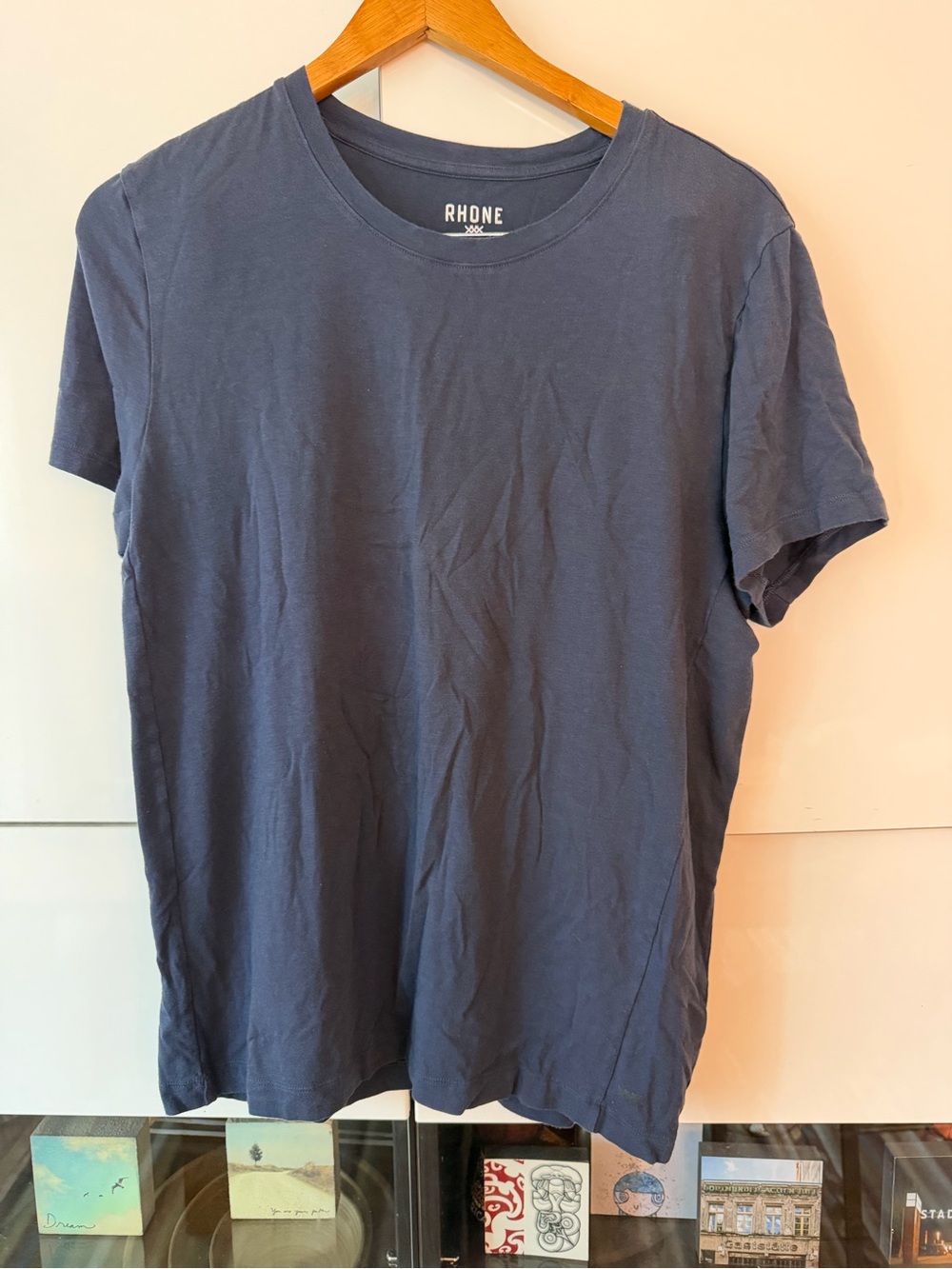 RHONE Navy Crew Neck Short Sleeve Tee